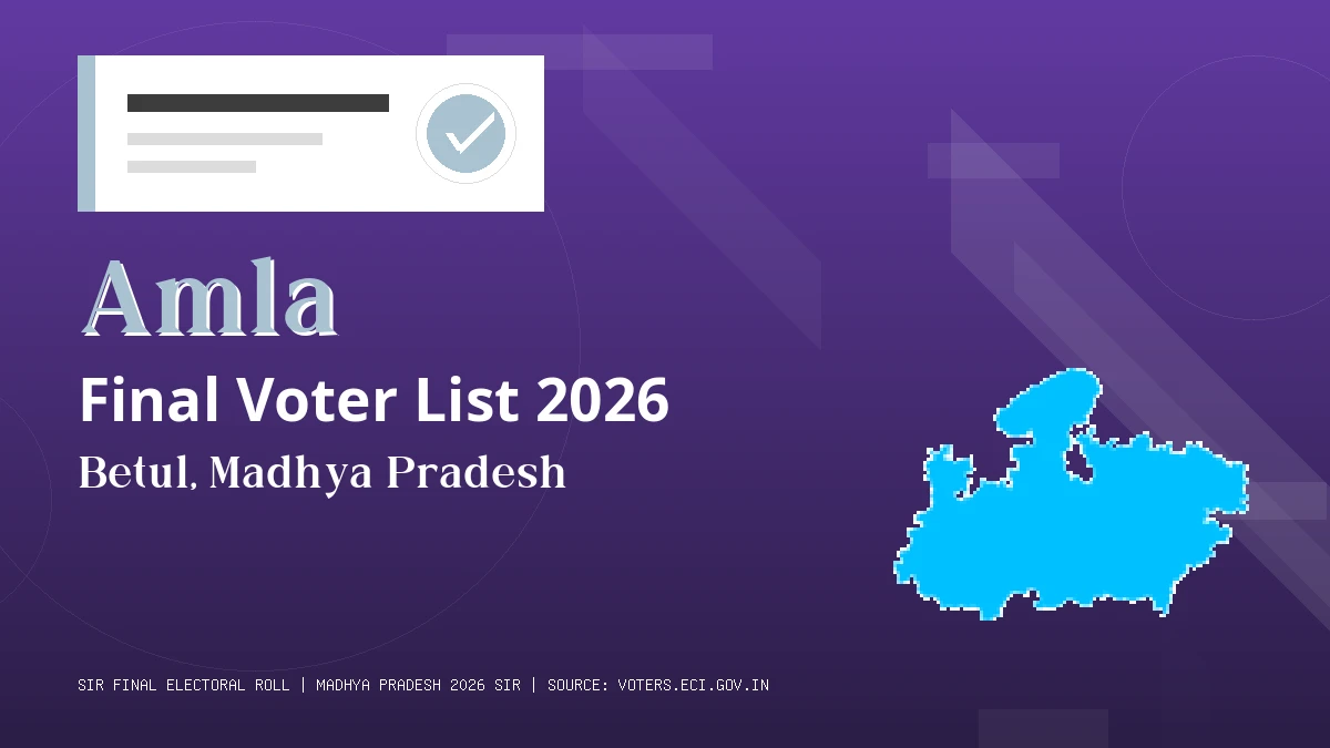 Amla Final Voter List 2026 Madhya Pradesh