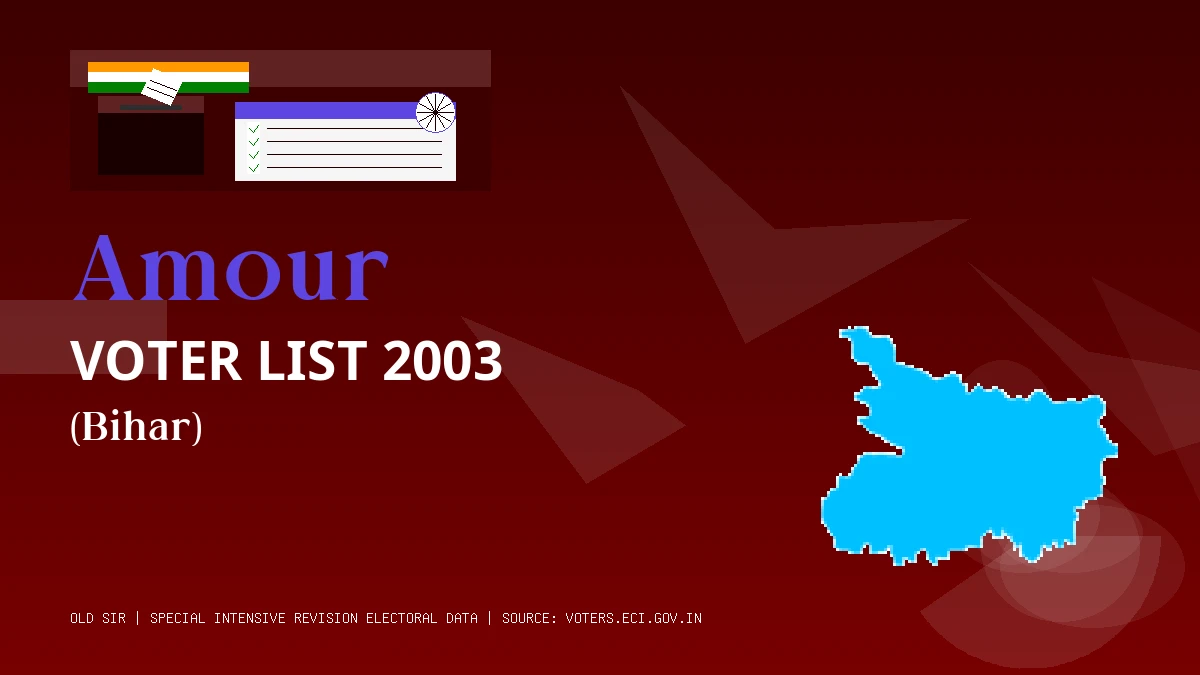 Amour Voter List 2003 PDF Download Bihar