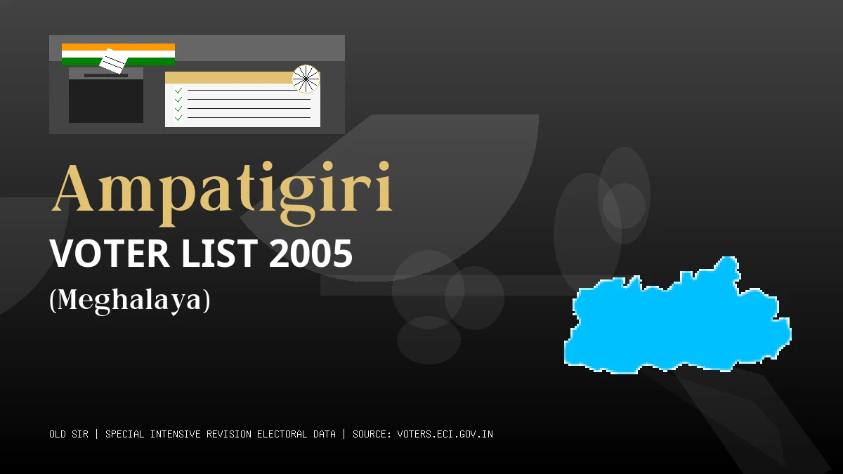 Ampatigiri Voter List 2005 PDF Download Meghalaya