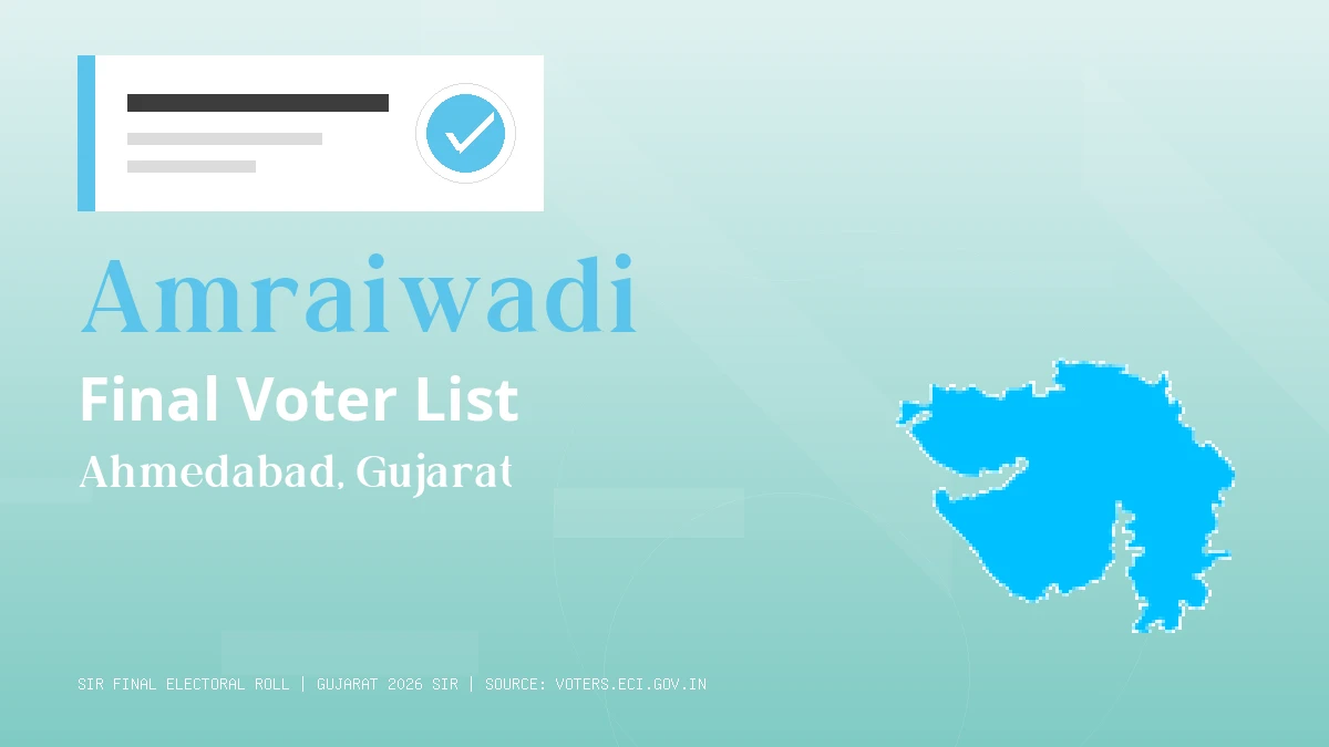 Amraiwadi Final Voter List Gujarat