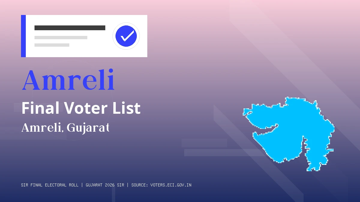 Amreli Final Voter List Gujarat