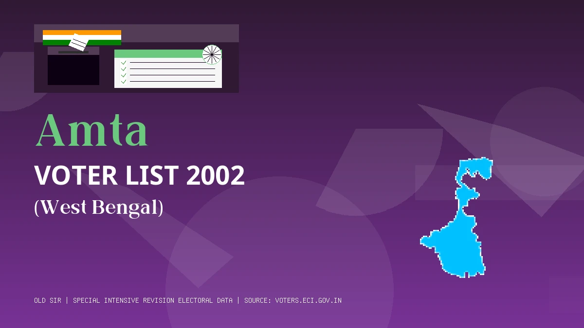 Amta Voter List 2002 PDF Download West Bengal
