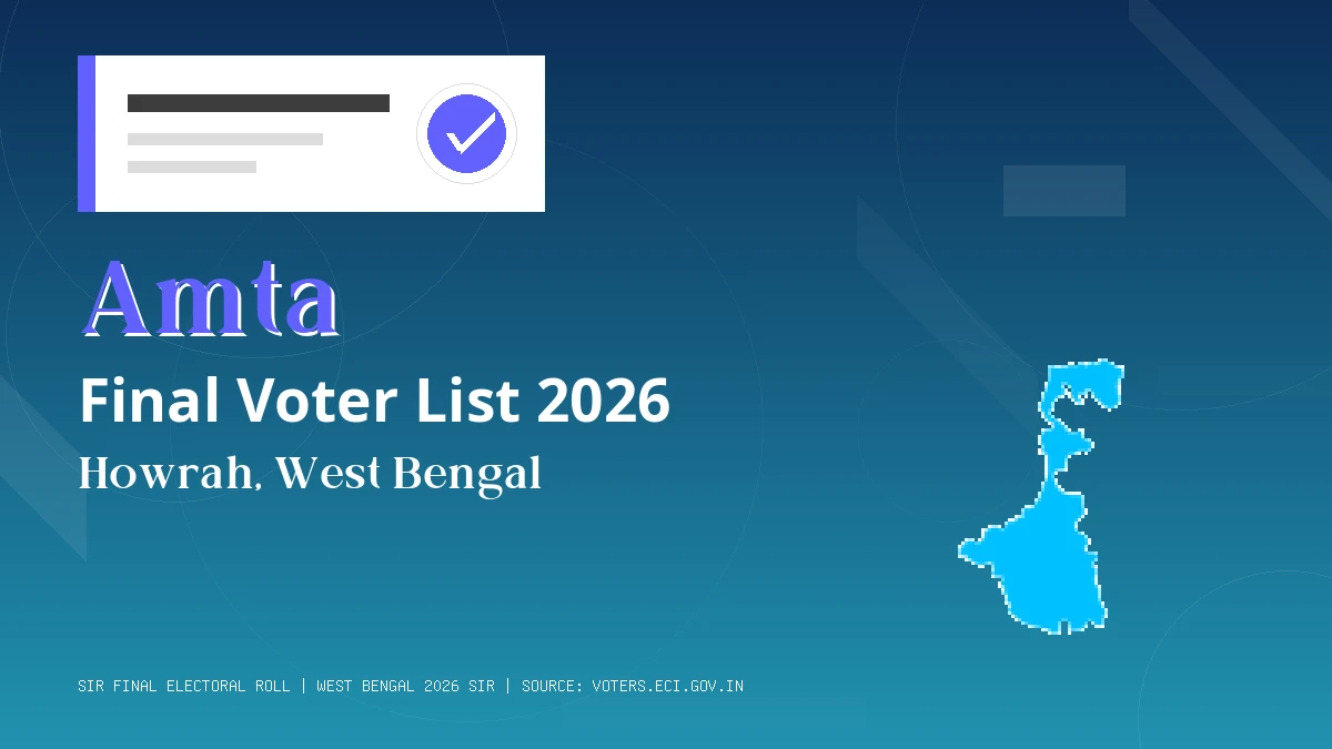 Amta Final Voter List 2026 West Bengal