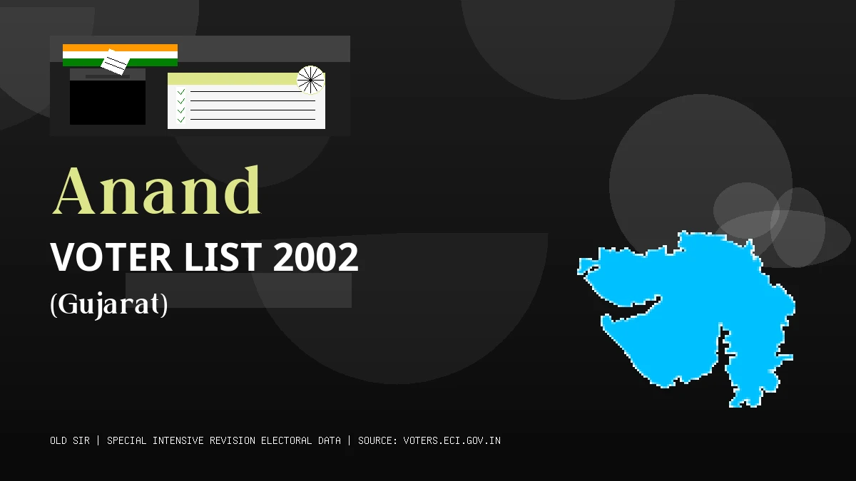 Anand Voter List 2002 PDF Download Gujarat