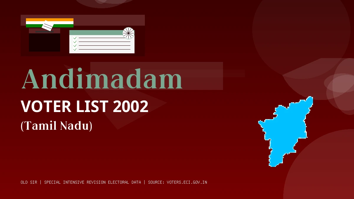 Andimadam Voter List 2002 PDF Download Tamil Nadu