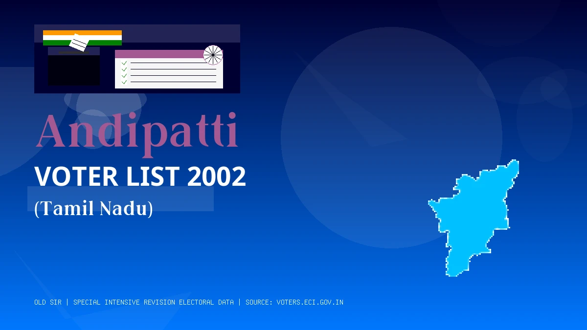 Andipatti Voter List 2002 PDF Download Tamil Nadu