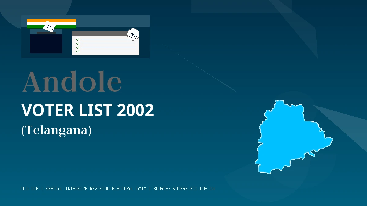 Andole Voter List 2002 PDF Download Telangana