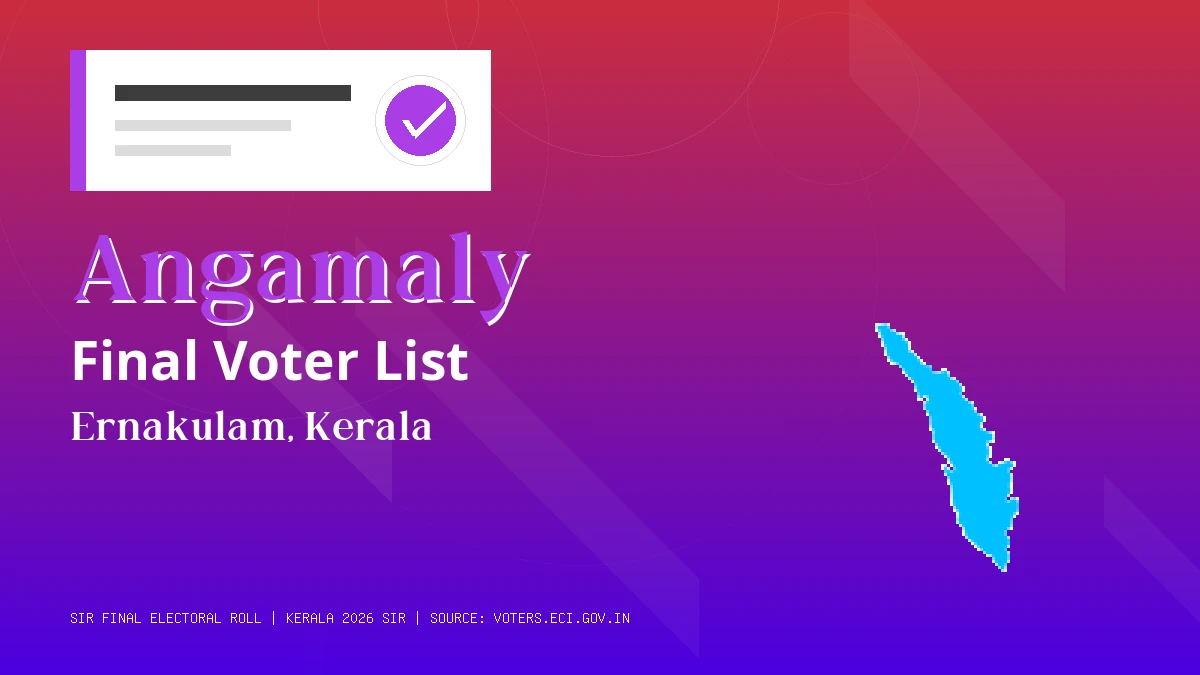 Angamaly Final Voter List Kerala
