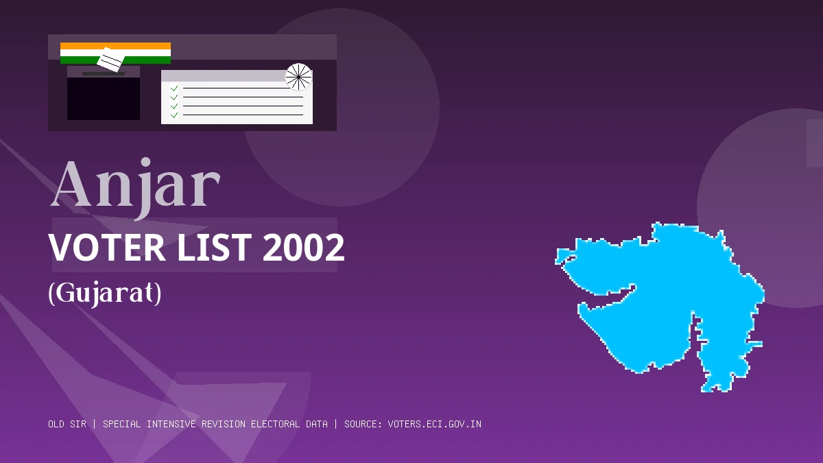 Anjar Voter List 2002 PDF Download Gujarat
