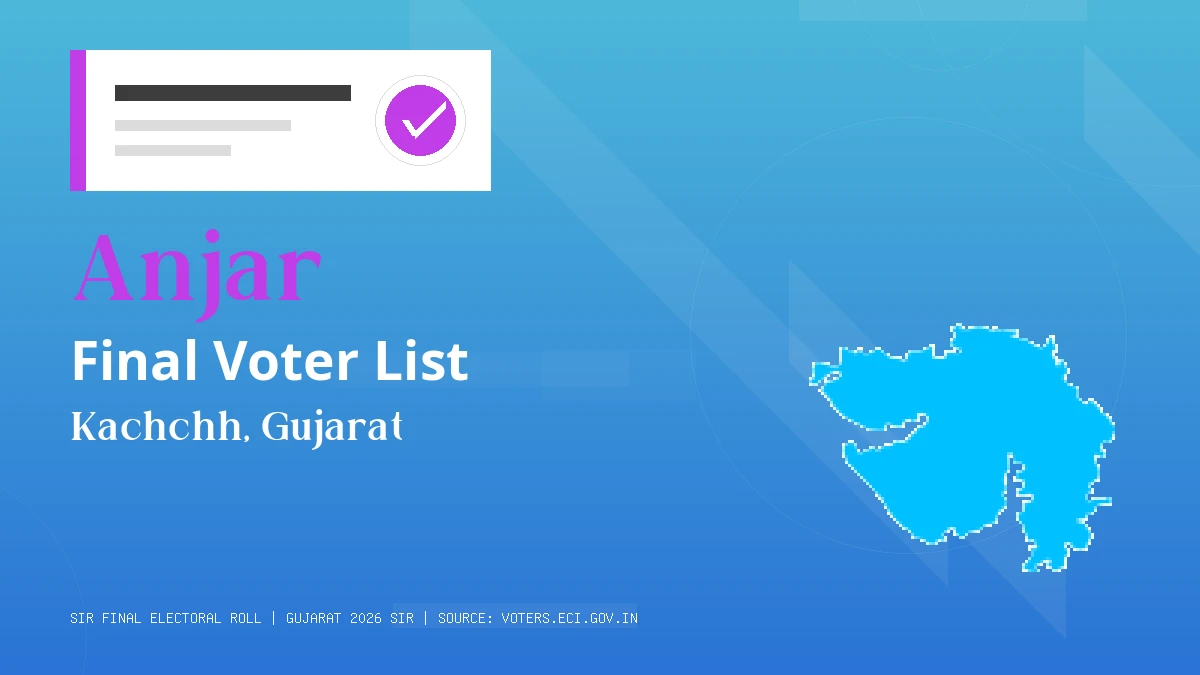 Anjar Final Voter List Gujarat