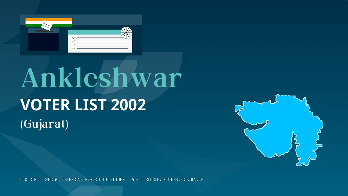 Ankleshwar Voter List 2002 PDF Download Gujarat