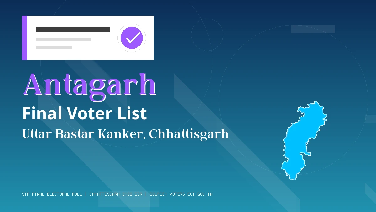 Antagarh Final Voter List Chhattisgarh