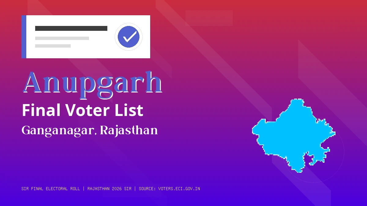 Anupgarh Final Voter List Rajasthan