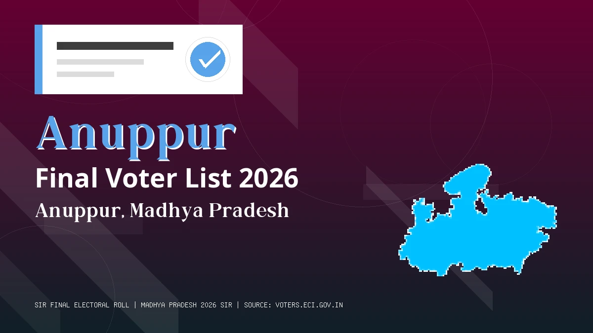 Anuppur Final Voter List 2026 Madhya Pradesh