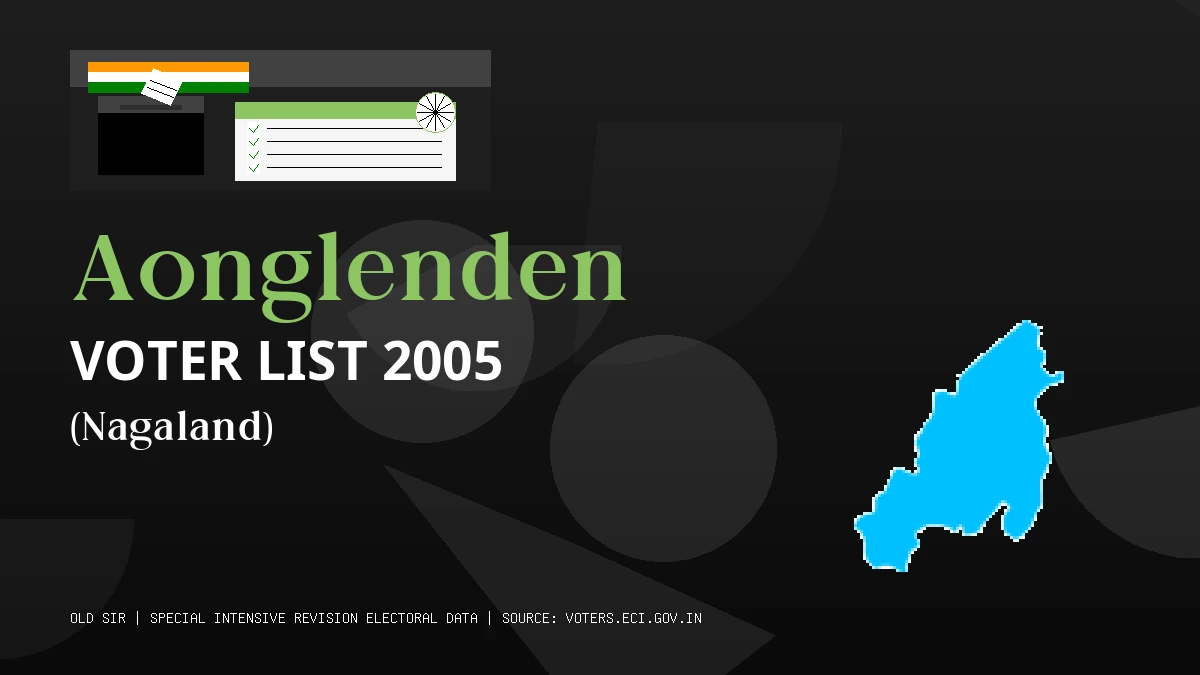 Aonglenden Voter List 2005 PDF Download Nagaland