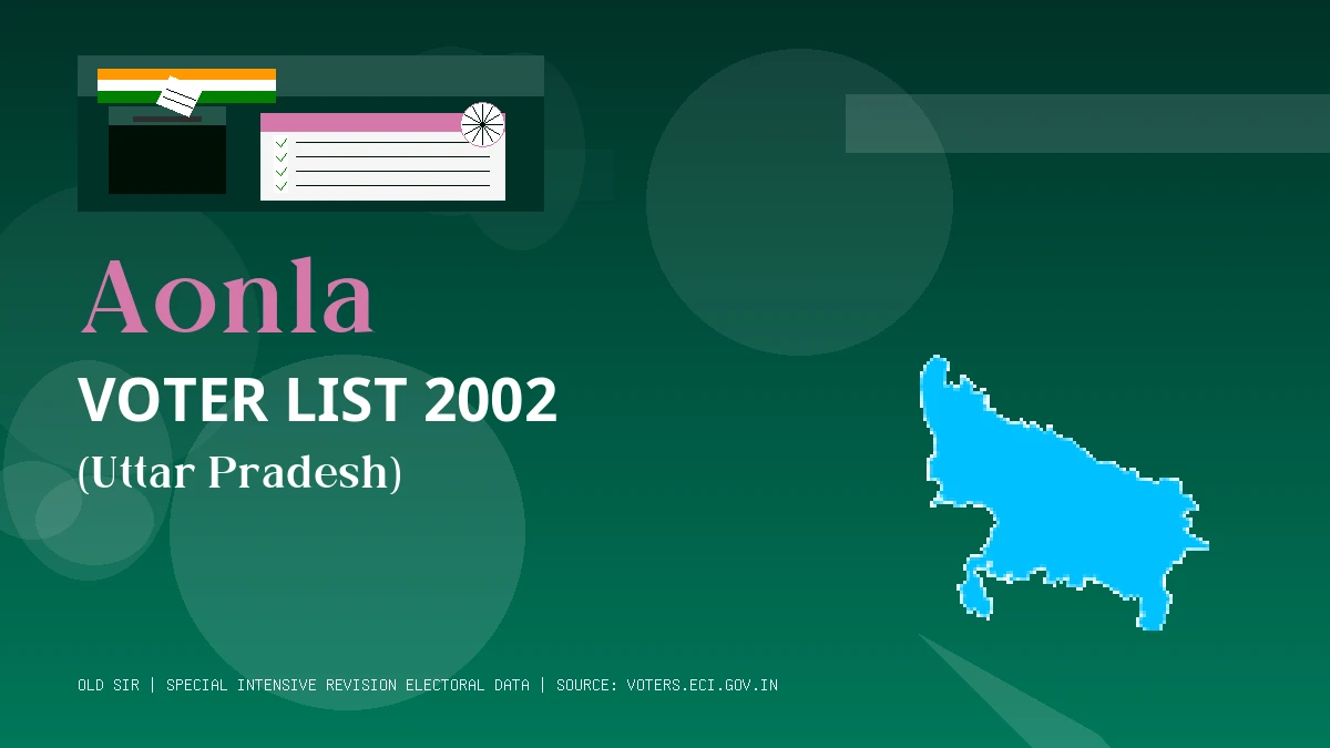Aonla Voter List 2002 PDF Download Uttar Pradesh