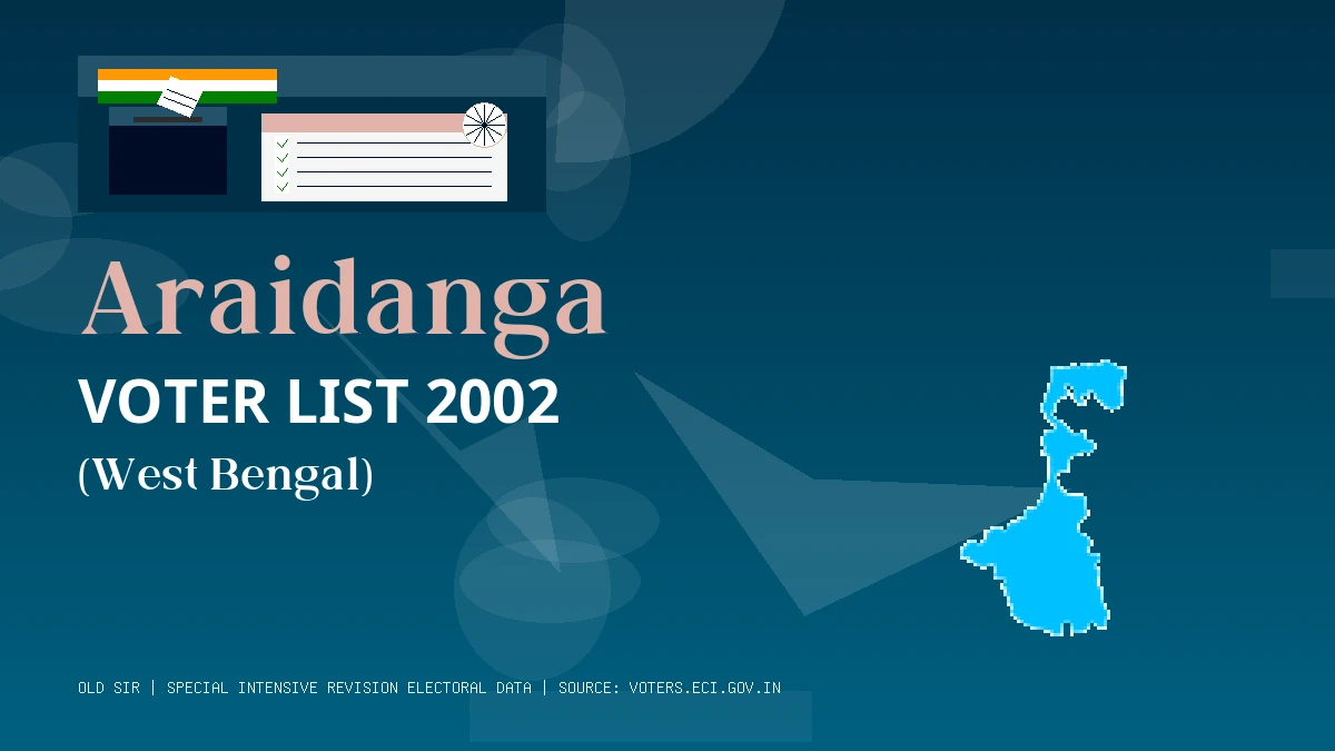 Araidanga Voter List 2002 PDF Download West Bengal