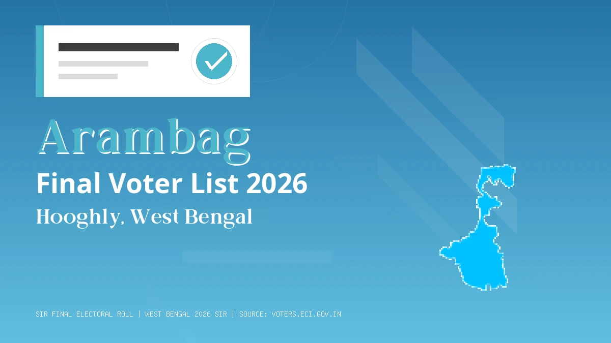Arambag Final Voter List 2026 West Bengal