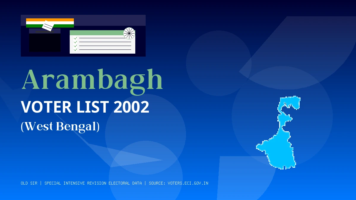 Arambagh Voter List 2002 PDF Download West Bengal