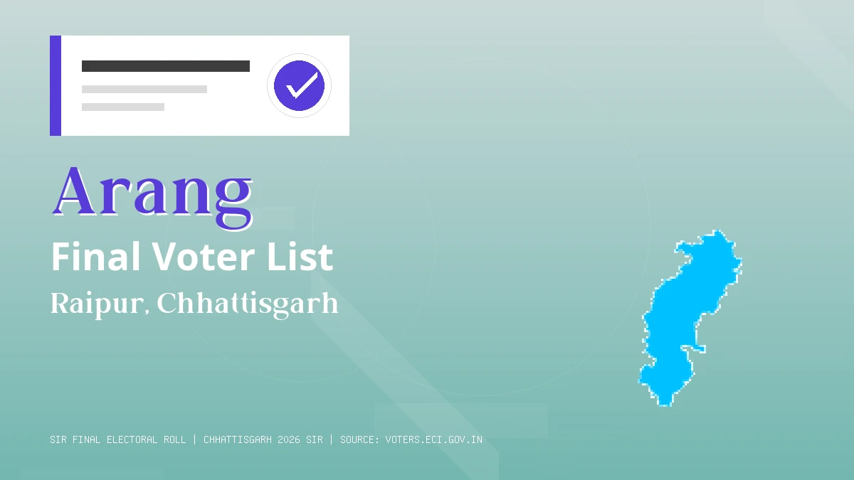 Arang Final Voter List Chhattisgarh