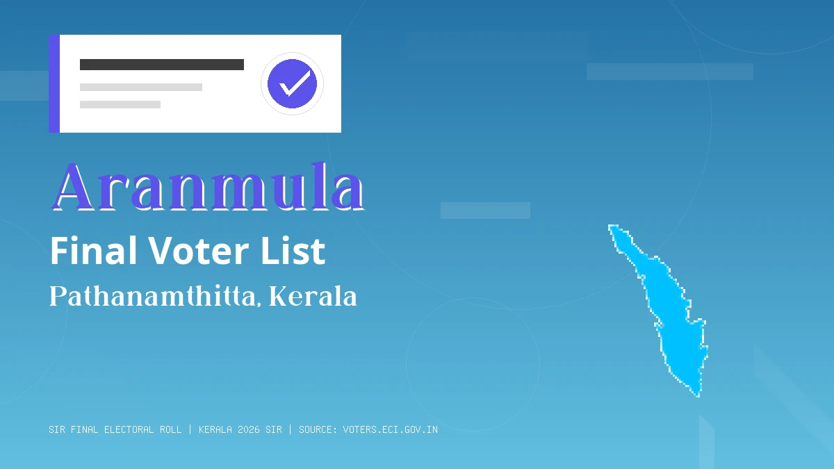 Aranmula Final Voter List Kerala