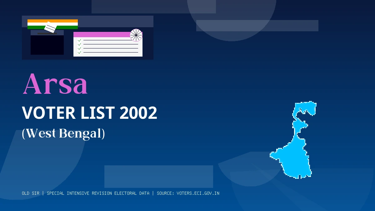 Arsa Voter List 2002 PDF Download West Bengal