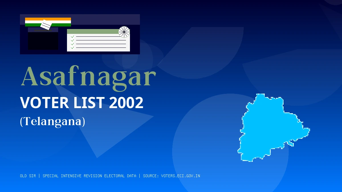 Asafnagar Voter List 2002 PDF Download Telangana