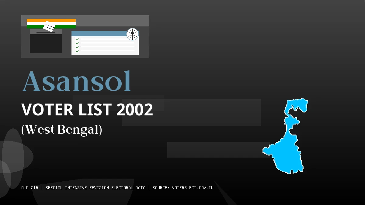Asansol Voter List 2002 PDF Download West Bengal