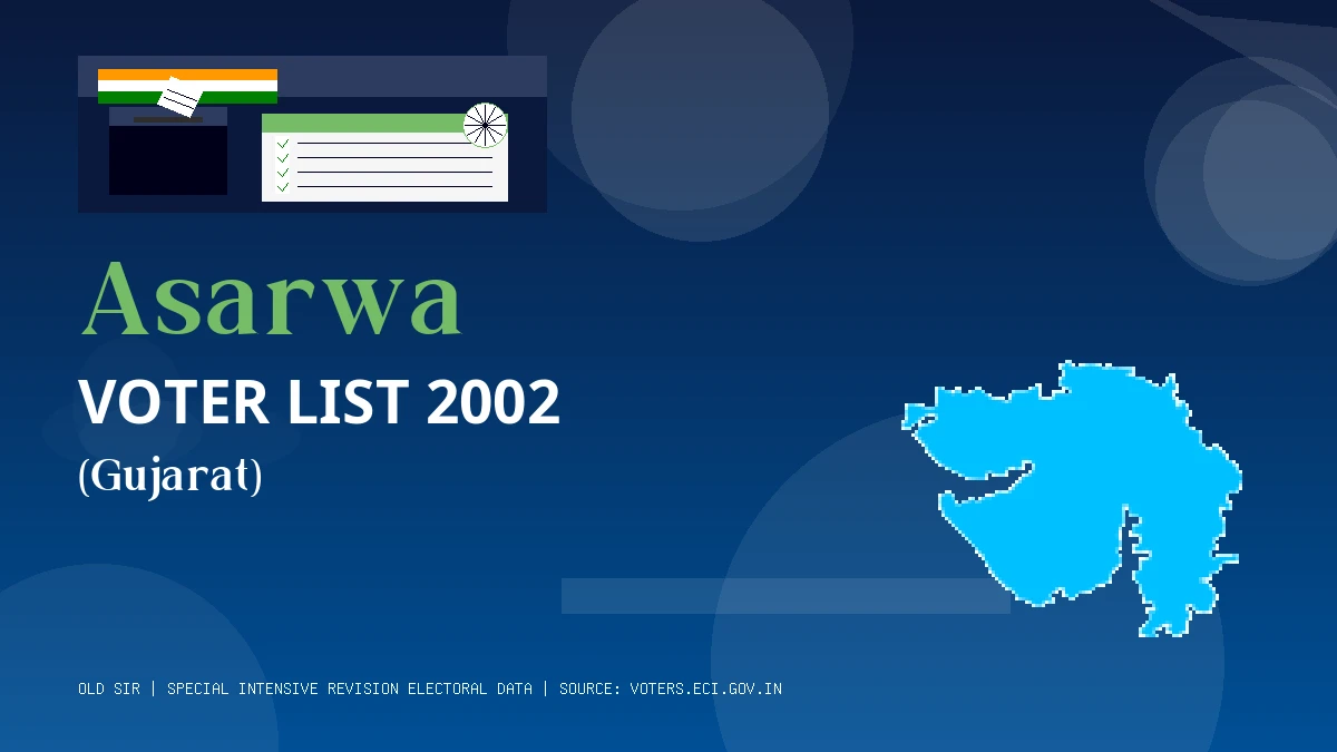 Asarwa Voter List 2002 PDF Download Gujarat