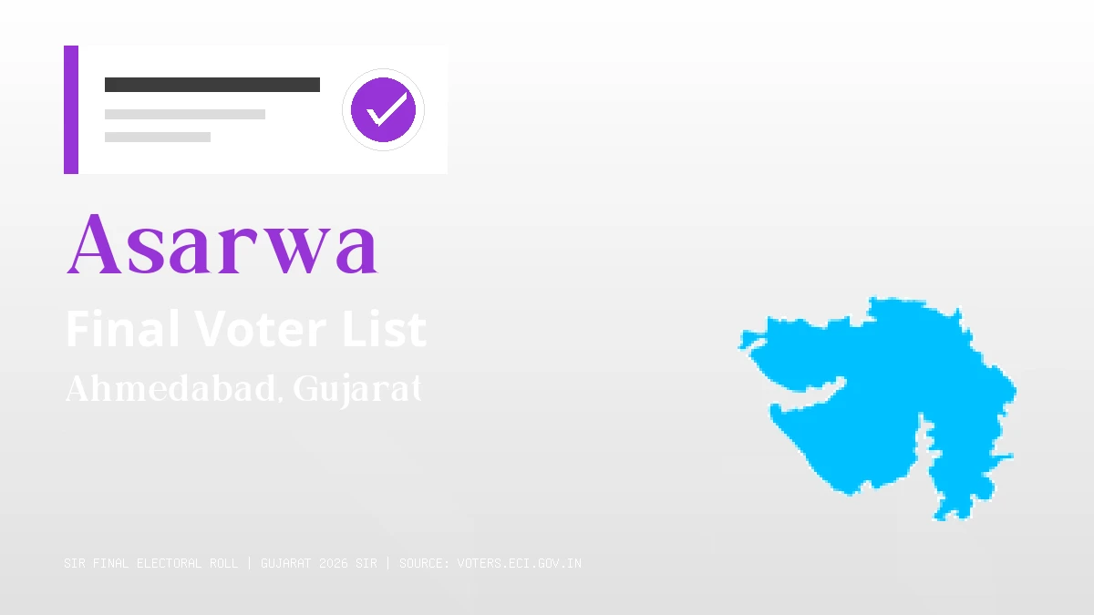 Asarwa Final Voter List Gujarat