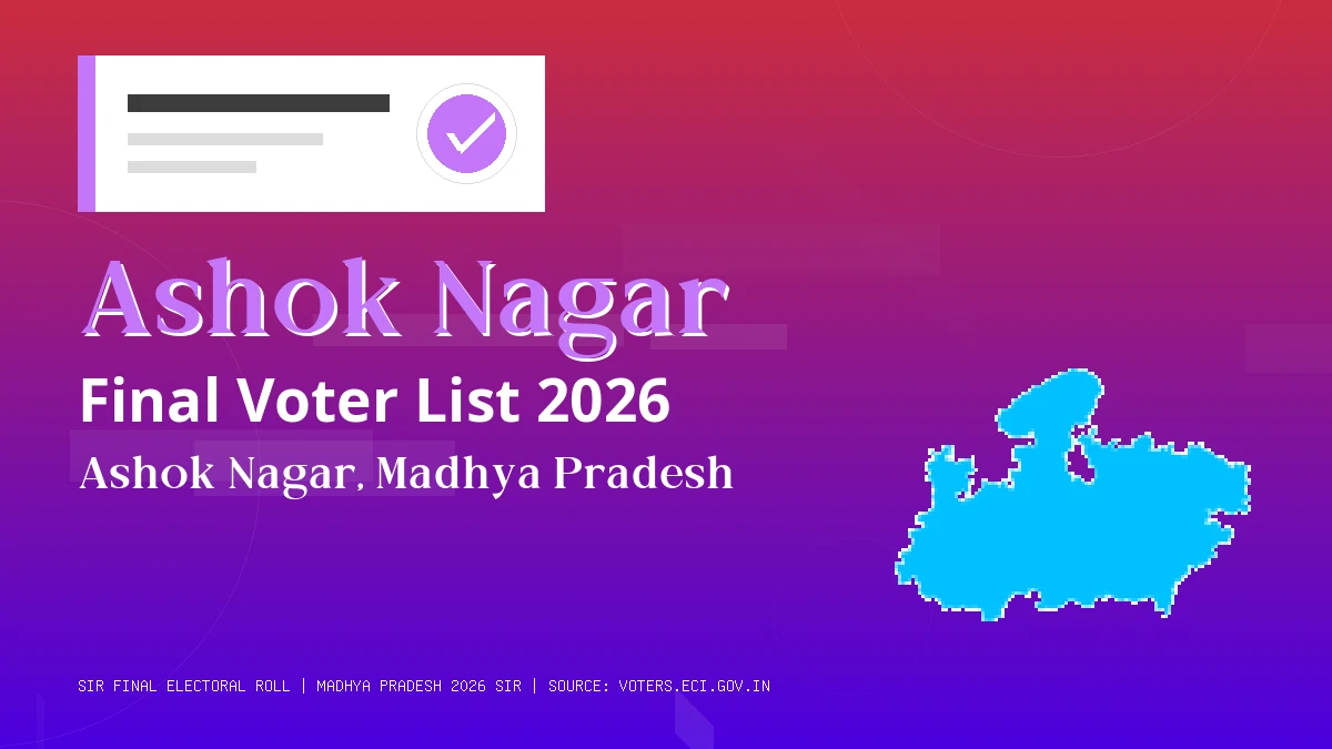 Ashok Nagar Final Voter List 2026 Madhya Pradesh
