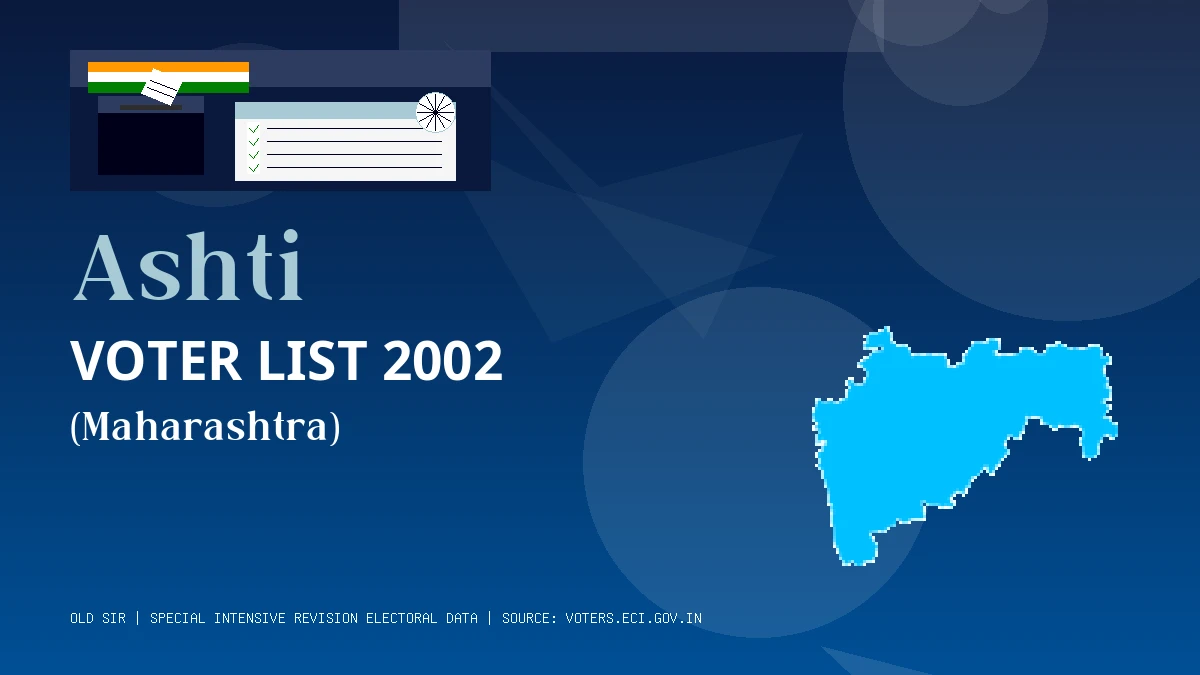 Ashti Voter List 2002 PDF Download Maharashtra