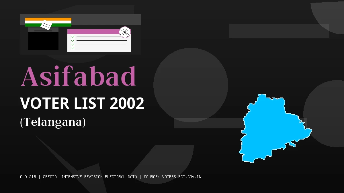 Asifabad Voter List 2002 PDF Download Telangana