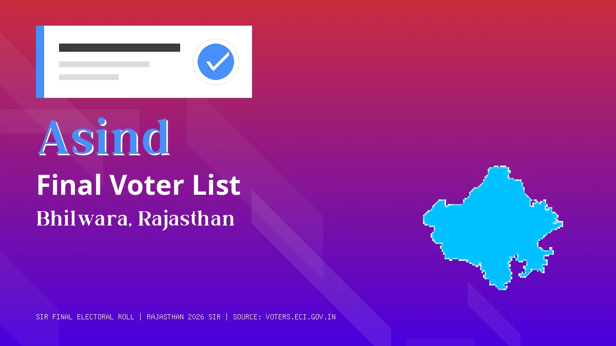 Asind Final Voter List Rajasthan