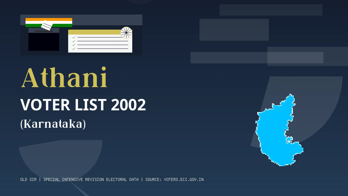 Athani Voter List 2002 PDF Download Karnataka