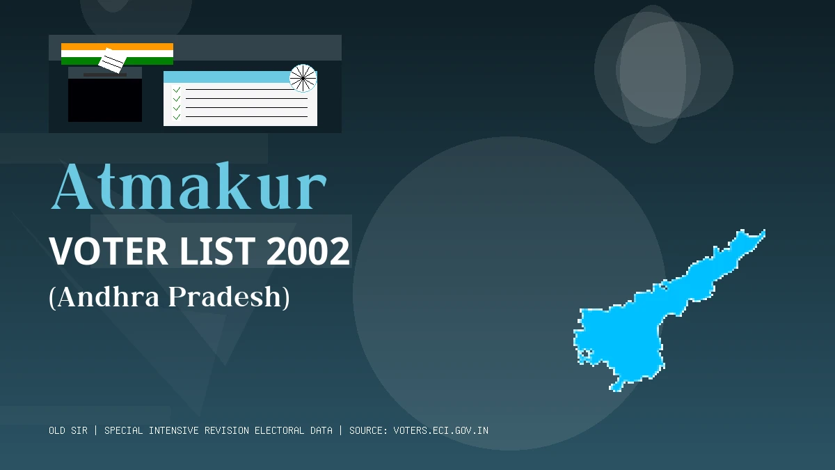 Atmakur Voter List 2002 PDF Download Andhra Pradesh