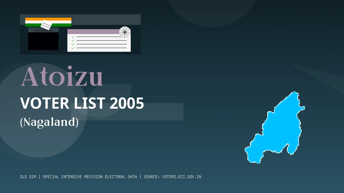 Atoizu Voter List 2005 PDF Download Nagaland