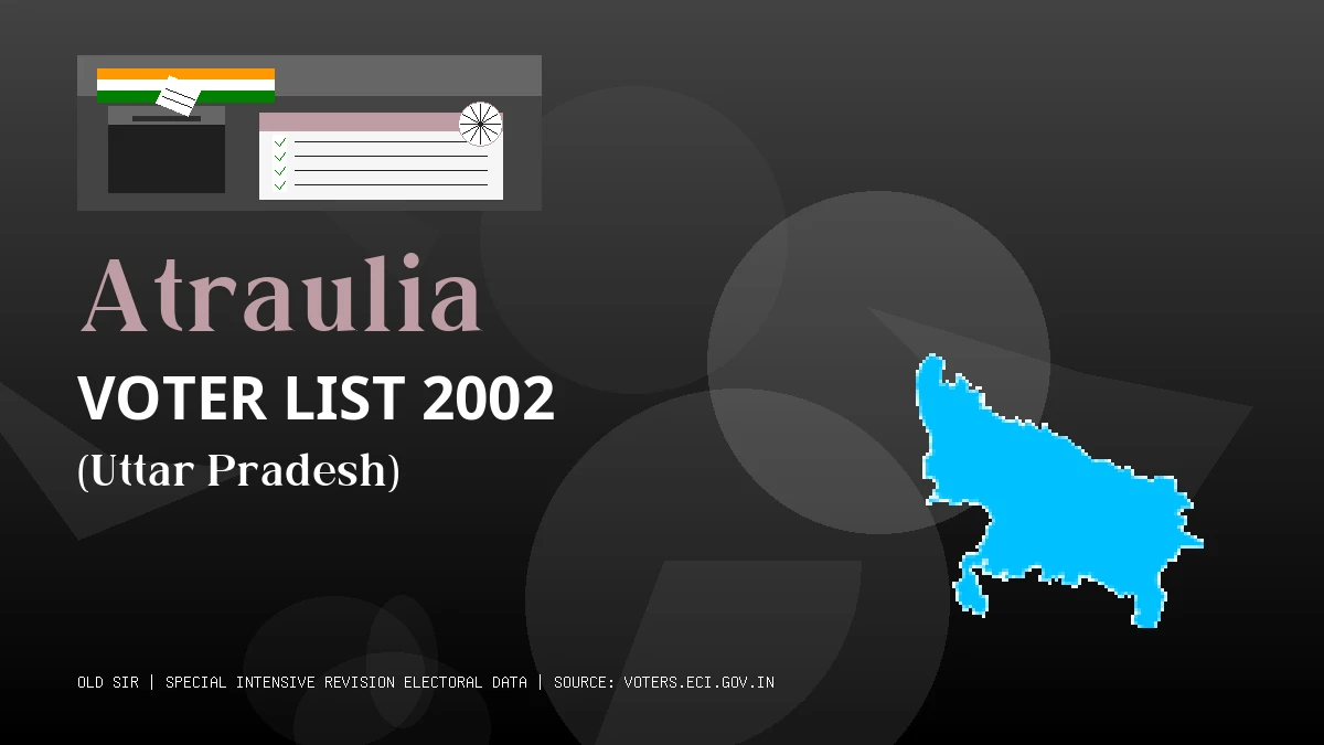 Atraulia Voter List 2002 PDF Download Uttar Pradesh