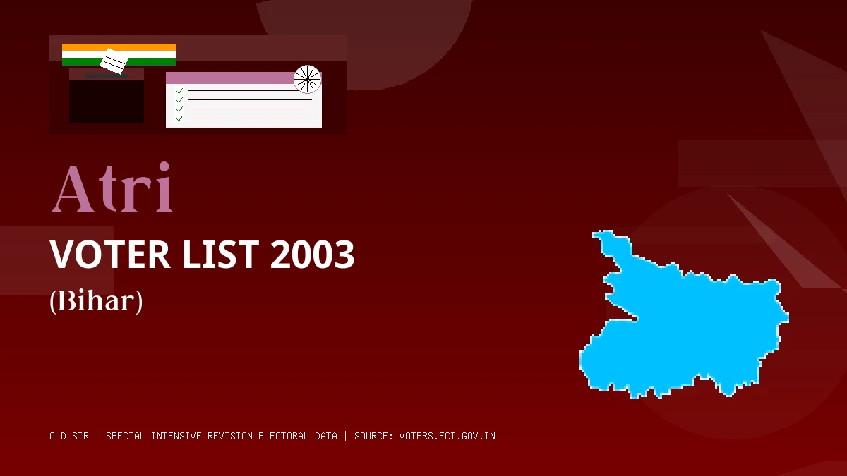 Atri Voter List 2003 PDF Download Bihar