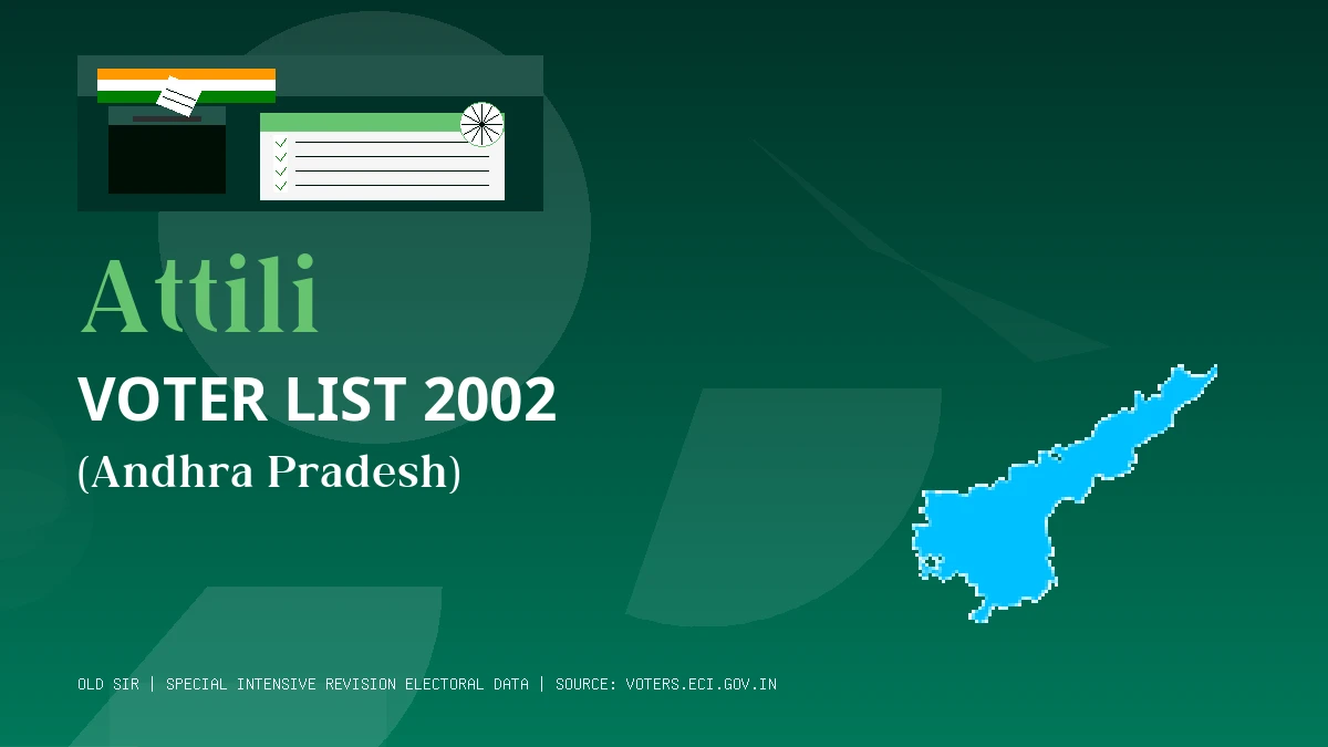 Attili Voter List 2002 PDF Download Andhra Pradesh