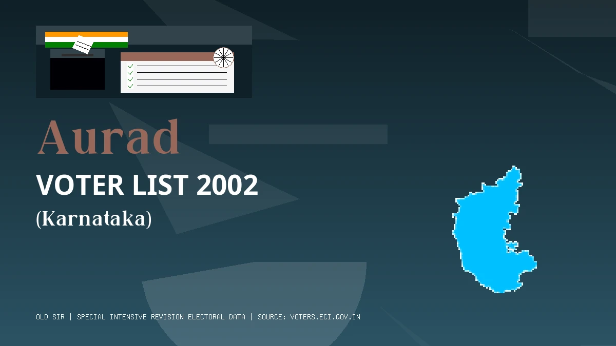 Aurad Voter List 2002 PDF Download Karnataka