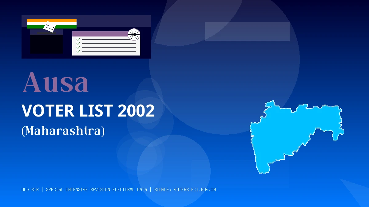 Ausa Voter List 2002 PDF Download Maharashtra