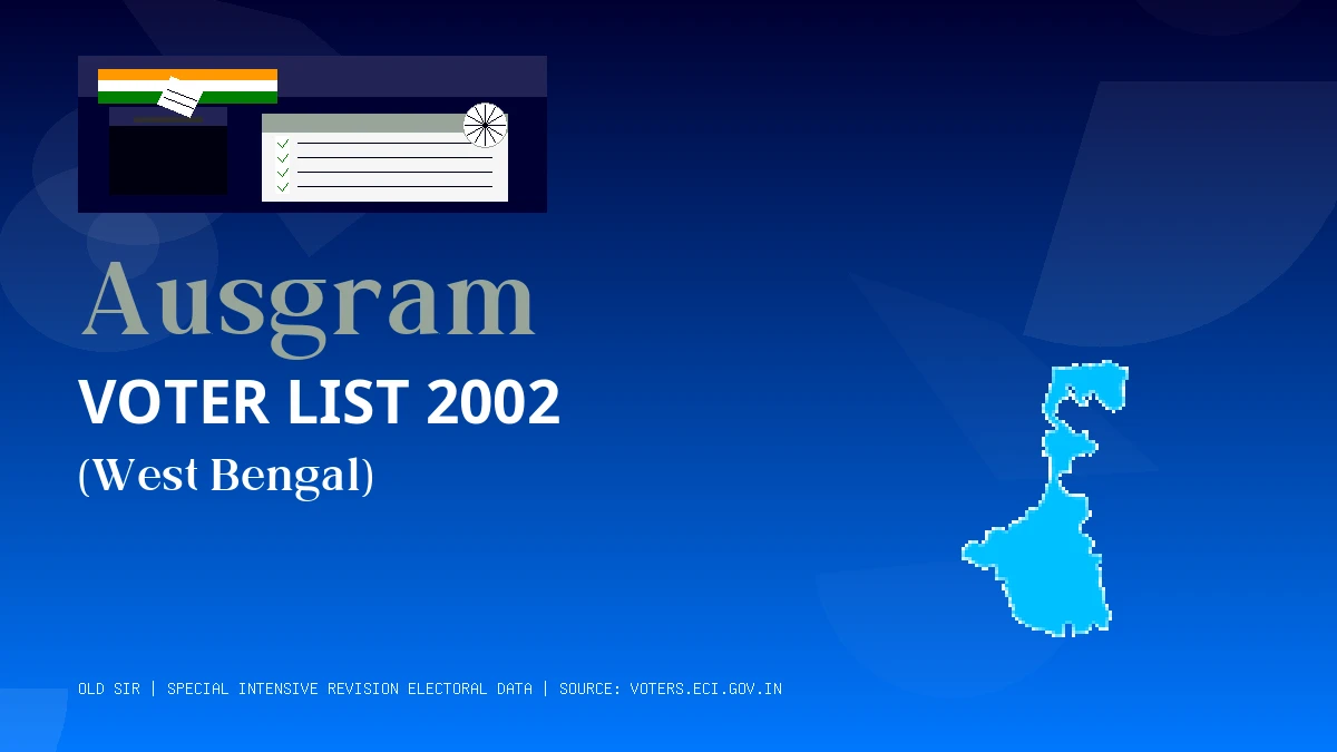 Ausgram Voter List 2002 PDF Download West Bengal