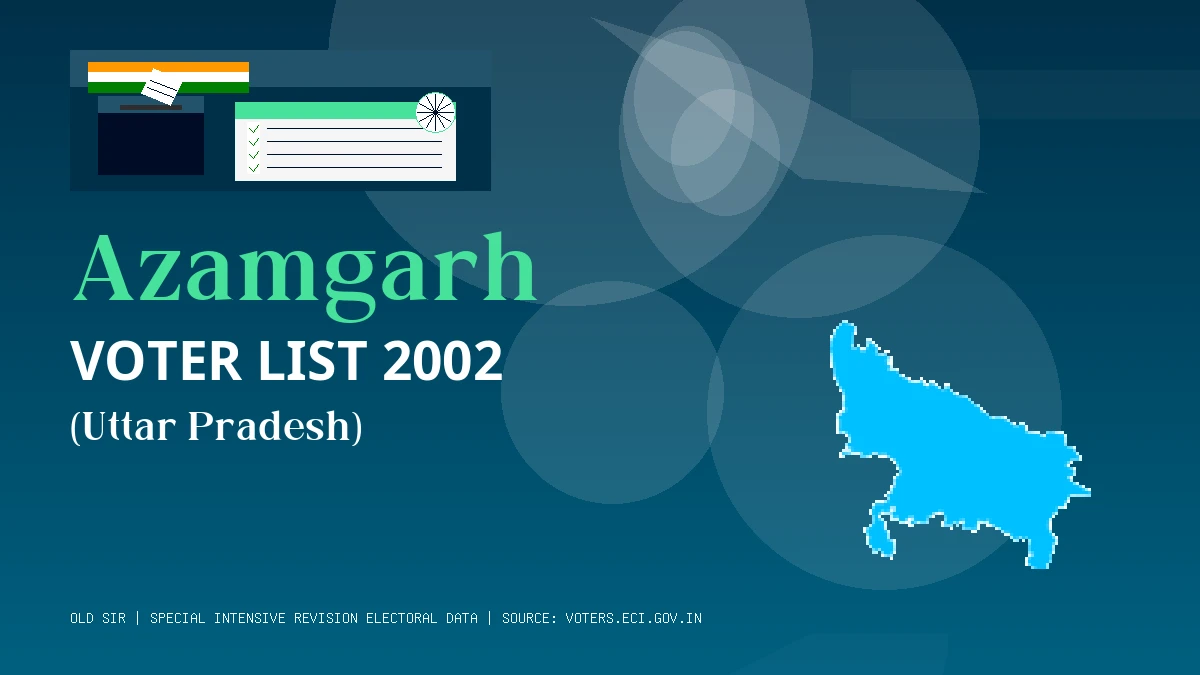 Azamgarh Voter List 2002 PDF Download Uttar Pradesh