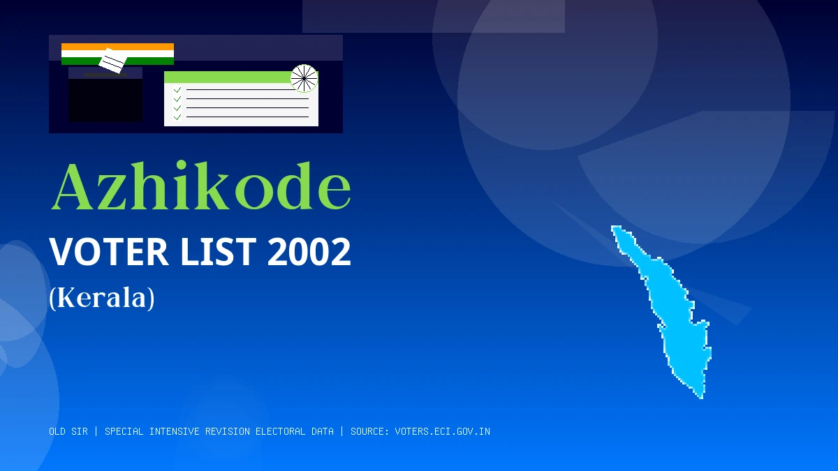 Azhikode Voter List 2002 PDF Download Kerala