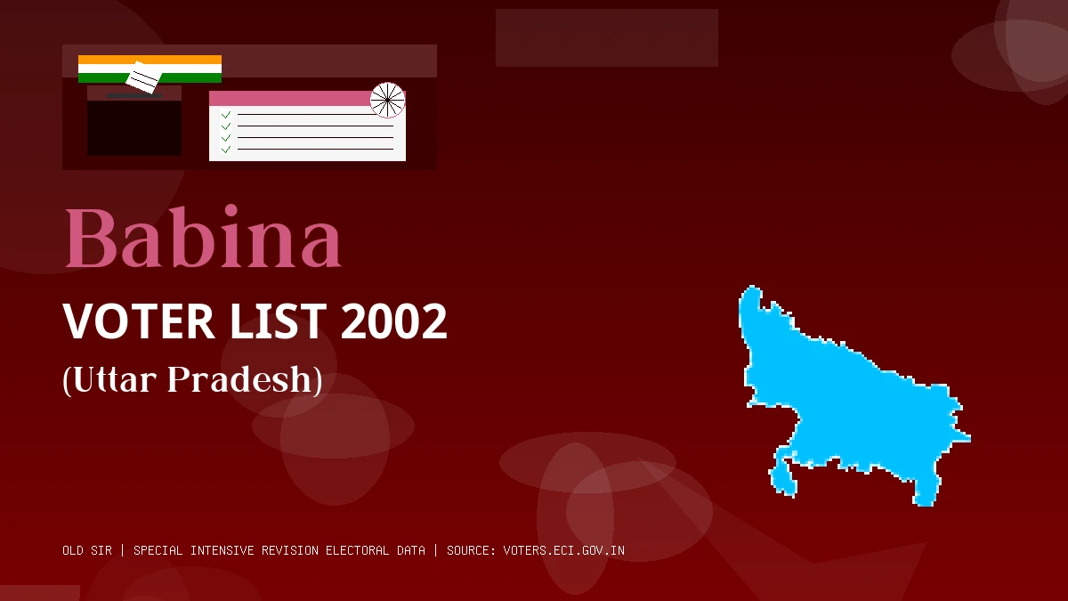 Babina Voter List 2002 PDF Download Uttar Pradesh