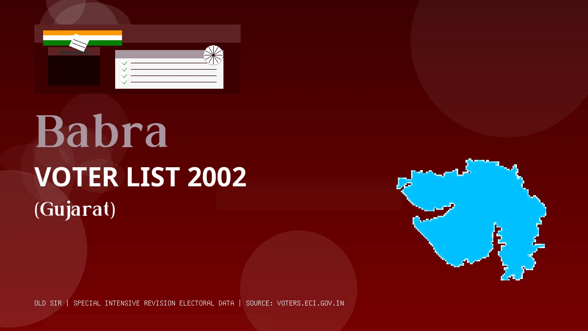 Babra Voter List 2002 PDF Download Gujarat