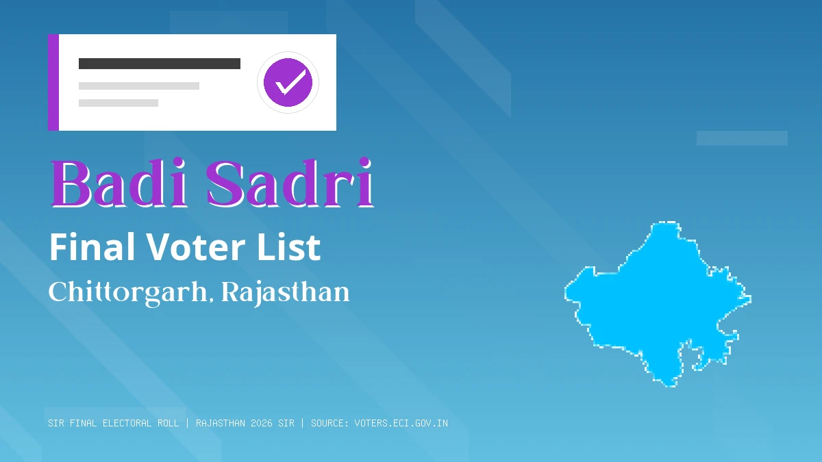 Badi Sadri Final Voter List Rajasthan