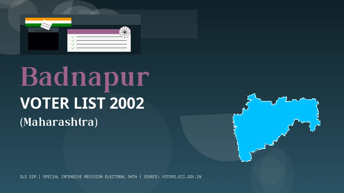 Badnapur Voter List 2002 PDF Download Maharashtra