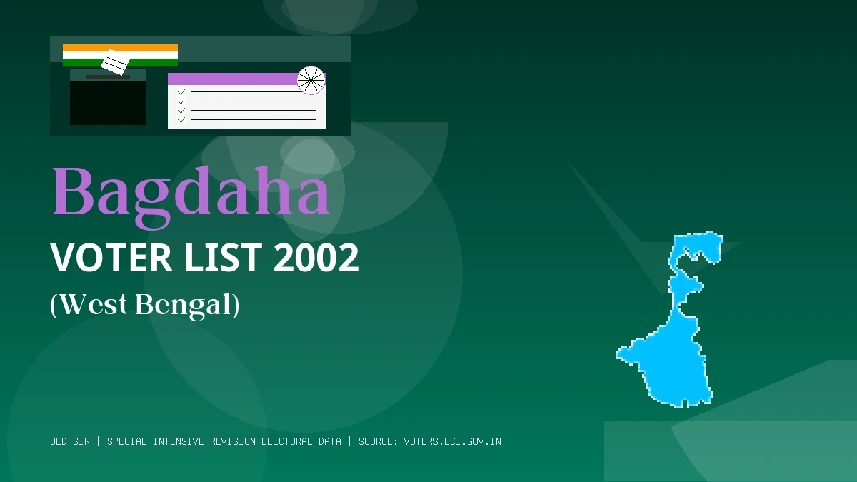 Bagdaha Voter List 2002 PDF Download West Bengal
